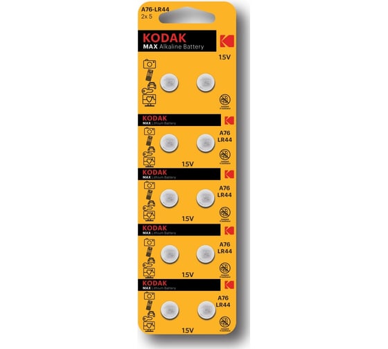 Часовая батарейка Kodak AG13 357 LR1154, LR44 KAG1310 Б0044718
