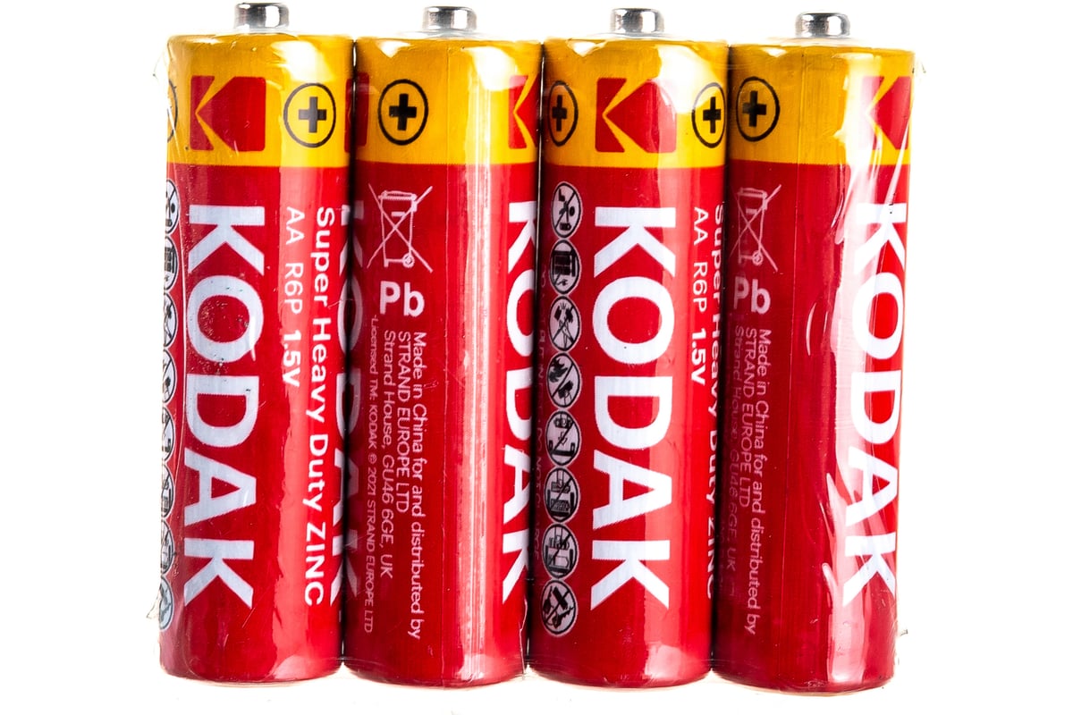 Батарейки KODAK R64S SUPER HEAVY DUTY Zinc KAAHZ 4S, Б0005141 - выгодная  цена, отзывы, характеристики, фото - купить в Москве и РФ