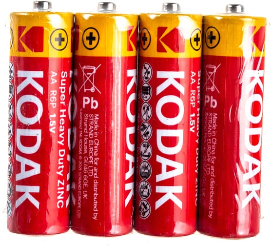 Батарейки KODAK R64S SUPER HEAVY DUTY Zinc KAAHZ 4S, Б0005141