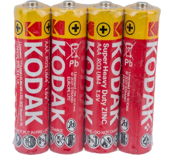 Солевая батарейка Kodak R034S EXTRA HEAVY DUTY K3AHZ4S Б0005139