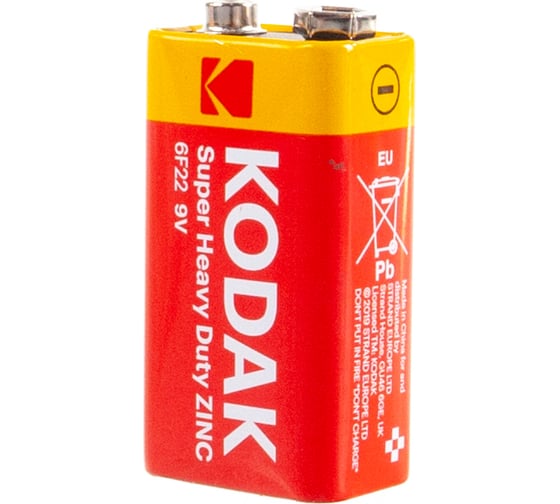 Солевая батарейка Kodak 6F221BL EXTRA HEAVY DUTY K9VHZ1B Б0005137