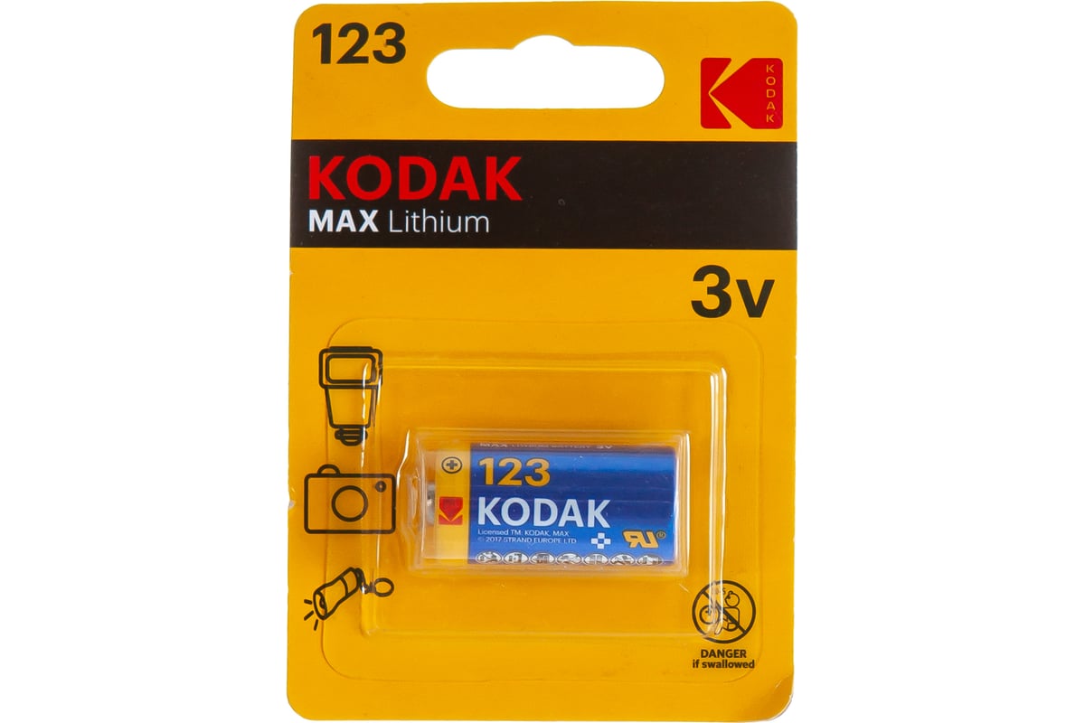 Литиевая батарейка Kodak CR123 K123LA Б0005146 - выгодная цена, отзывы ...