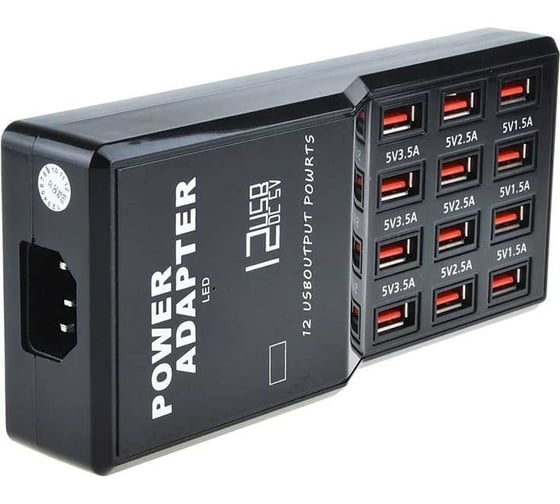 Зарядное устройство PALMEXX на 12USB портов, 5.0V-12A, 60W PX/PA-12USB-12A