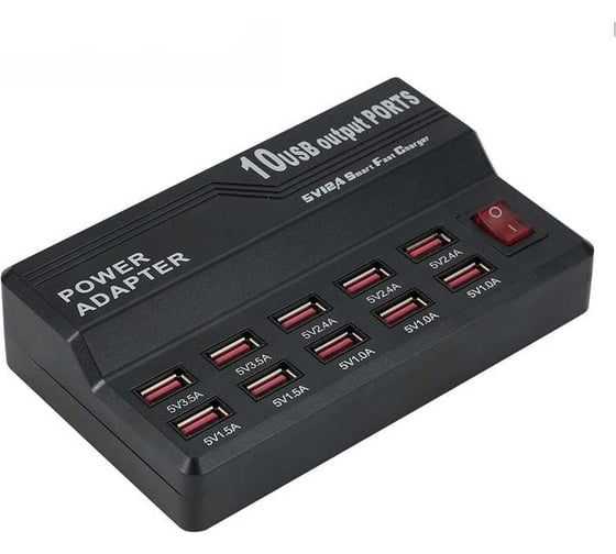 Зарядное устройство PALMEXX на 10USB портов, 5V-12A PX/PA-10USB-12A