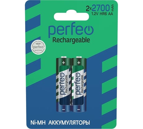 Аккумулятор PERFEO AA2700mAh 2 шт блистер 30 006 108