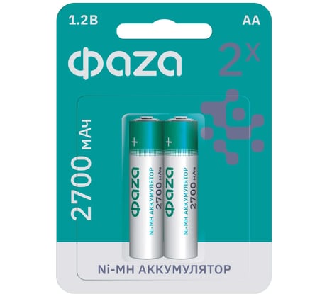 Аккумулятор ФАZА размера AA/HR6 1.2В 2700мАч Ni-MH BL-2 5003002