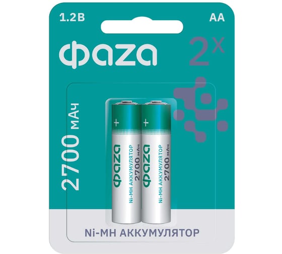 Аккумулятор ФАZА размера AA/HR6 1.2В 2700мАч Ni-MH BL-2 5003002