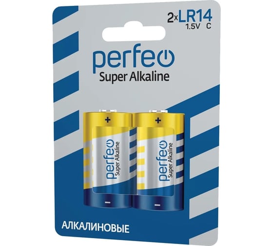 Алкалиновая батарейка PERFEO LR14 2 шт блистер 30 005 159