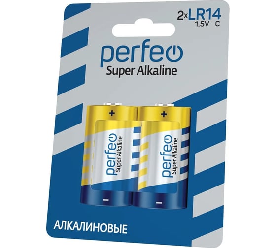 Алкалиновая батарейка PERFEO LR14 2 шт блистер 30 005 159