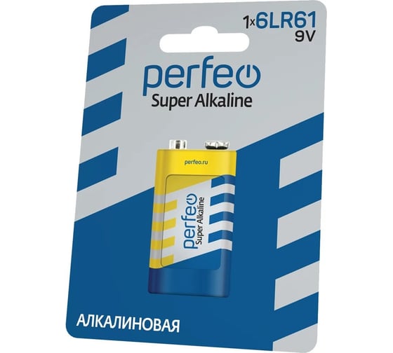Батарейка PERFEO 6LR61 1 шт блистер 30 005 310