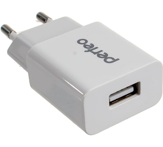 Сетевое зарядное устройство PERFEO с разъемом USB 2.1А белый CUBE 1 PF_A4128 30 011 210