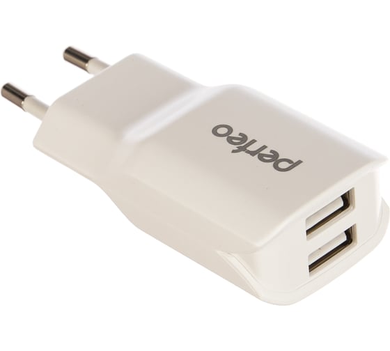 Сетевое зарядное устройство PERFEO с разъемом 2xUSB 2.1А белый U2lite PF_A4130 30 011 212