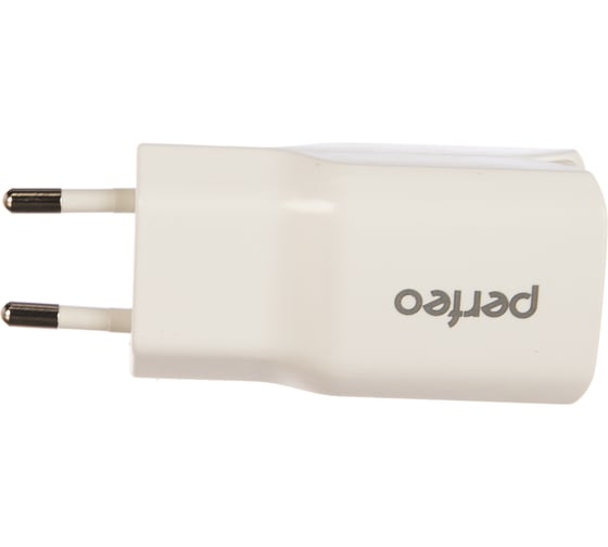 Сетевое зарядное устройство PERFEO с разъемом 2xUSB 2.1А белый U2lite PF_A4130 30 011 212