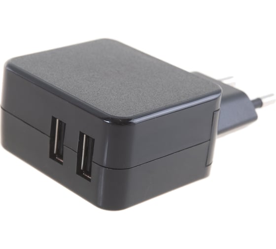 Сетевое зарядное устройство PERFEO с разъемом 2xUSB 3.4А черный CUBE 2 PF_A4133 30 011 215