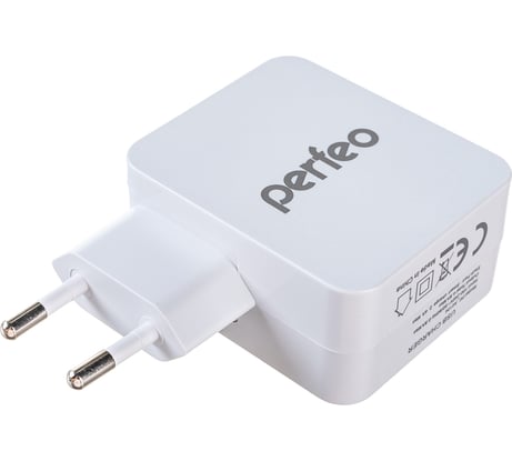Сетевое зарядное устройство PERFEO с разъемом 3xUSB 4.8А белый CUBE 3 PF_A4134 30 011 216