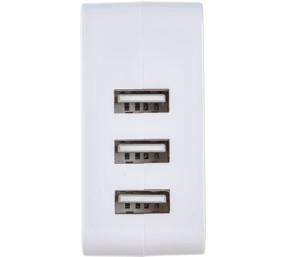 Сетевое зарядное устройство PERFEO с разъемом 3xUSB 4.8А белый CUBE 3 PF_A4134 30 011 216