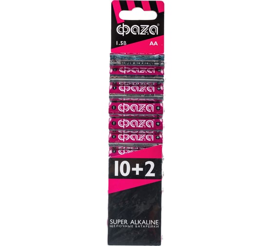 Алкалиновые элементы питания ФАZА LR 6 Super Alkaline SBL-10+2 2854582