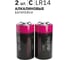 Батарейка ФАZА Элемент питания алкалиновый C/LR14 1.5В Super Alkaline BL-2 (уп.2шт) 2858504 1
