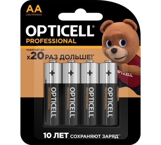 Батарейки OPTICELL PROFESSIONAL AA 4шт 5052001 1