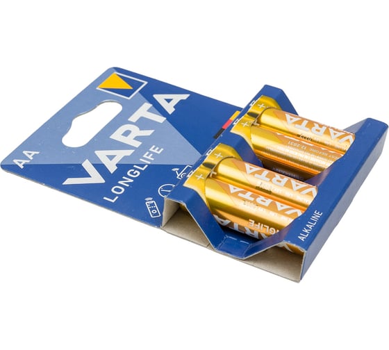 Батарейки Varta LONGLIFE AA BL4 4008496525157 04106101414