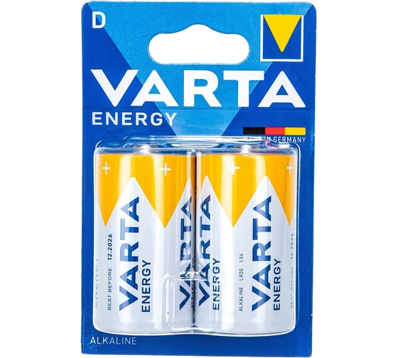 Батарейки Varta ENERGY D 04120229412 4008496626618 1