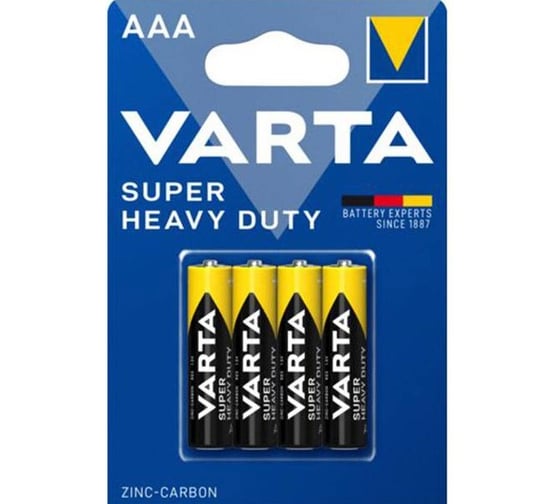 Батарейка Varta SUPER HEAVY DUTY 2003 R03 BL4 4008496676187