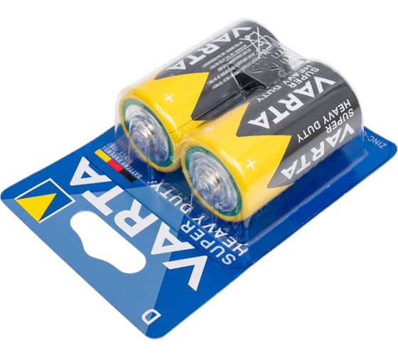 Батарейка Varta SUPER R20 D BL2 Heavy Duty 4008496556342