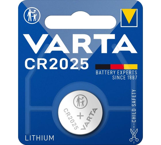 Элемент питания Varta ELECTRONICS CR 2025 06025101401 4008496276875 1