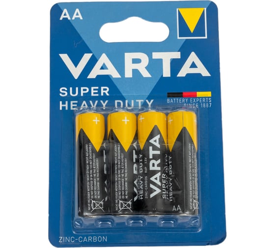 Батарейка Varta SUPERLIFE R6 AA BL4 Heavy Duty 4008496556267
