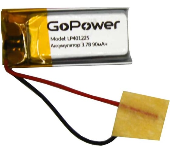 Аккумулятор GoPower Li-Pol LP401225 PK1 3.7V 90mAh 00-00019592 1