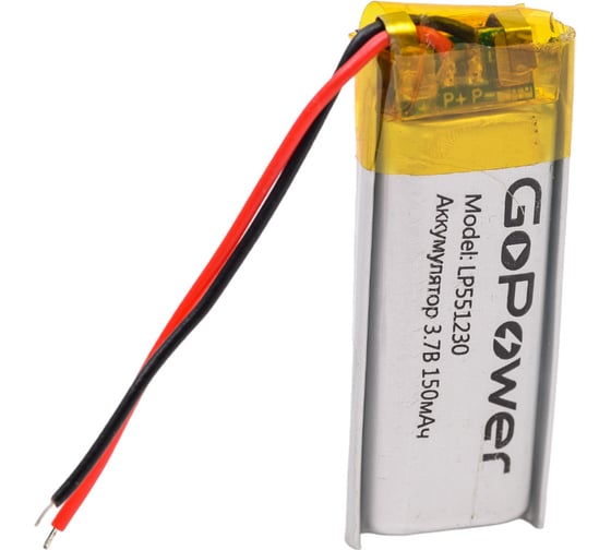 Аккумулятор GoPower Li-Pol LP551230 PK1 3.7V 150mAh 00-00019604