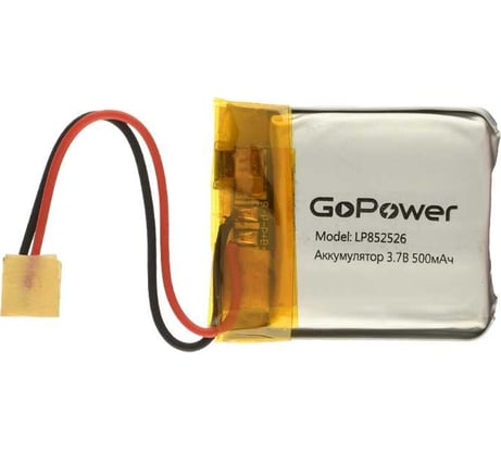 Аккумулятор GoPower Li-Pol LP852526 3.7V 500mAh 00-00024501