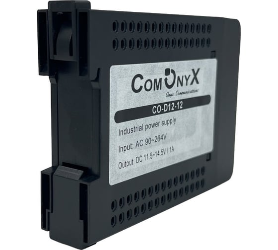 Промышленный блок питания ComOnyx 12В, 1А, 12Вт, с креплением на din рейку, co-d12-12, 200-045