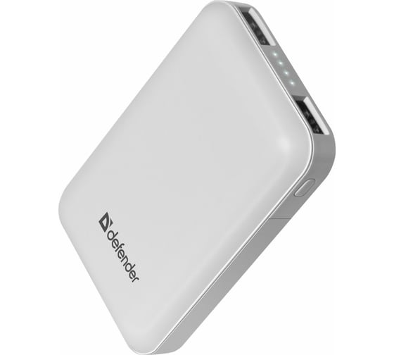 Внешний аккумулятор Defender ExtraLife 10000S Li-pol, 2USB, 10000mAh, 2.1A 83650