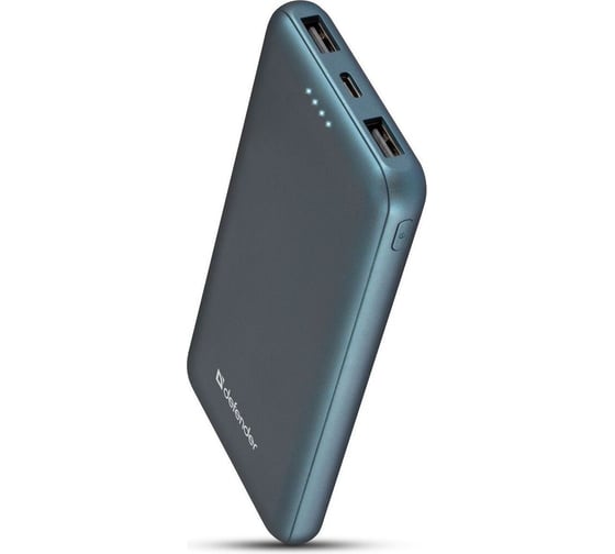 Внешний аккумулятор Defender ExtraLife 10000F 2xUSB,2.1A, 10000mAh, 2 входа 83663