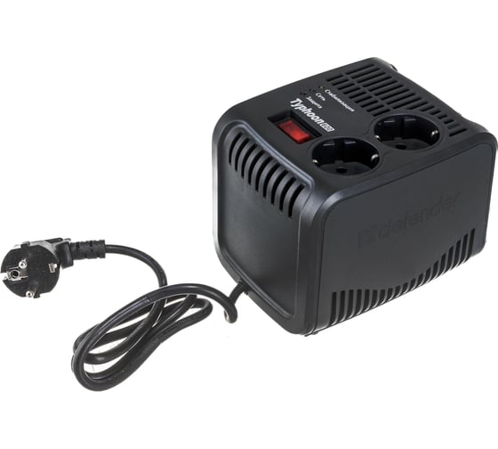 Стабилизатор напряжения Defender AVR Typhoon 600 200 Вт, 2 розетки 99032