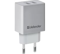 Сетевой адаптер Defender UPA-22 белый, 2xUSB, 2.1А 83580