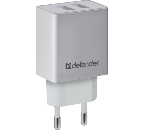 Сетевой адаптер Defender UPA-22 белый, 2xUSB, 2.1А 83580