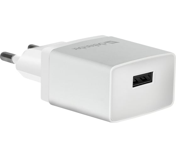 Сетевой адаптер Defender EPA-10 белый, 1хUSB, 5V/2.1А, пакет 83549