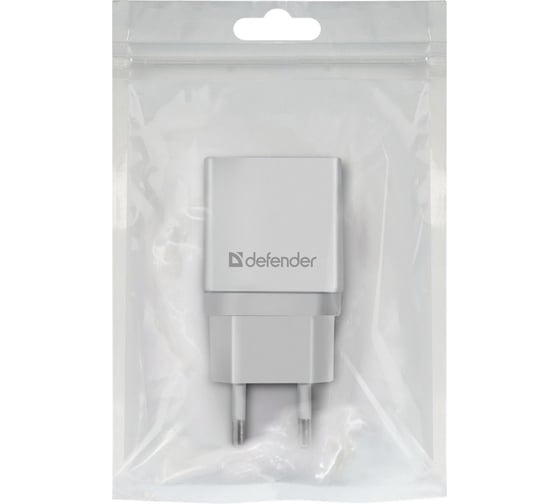 Сетевой адаптер Defender EPA-10 белый, 1хUSB, 5V/2.1А, пакет 83549