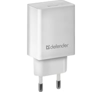 Сетевой адаптер Defender UPA-21 белый, 1xUSB, 5V/2.1А 83571