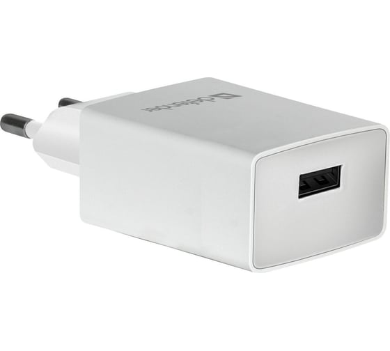 Сетевой адаптер Defender UPA-21 белый, 1xUSB, 5V/2.1А 83571