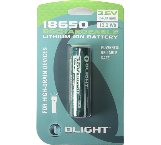 Аккумулятор Olight Li-ion ORB-186P34 18650 3,7 В. 3400 mAh MV-927093