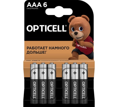 Батарейки Opticell AAA 6шт 5051007