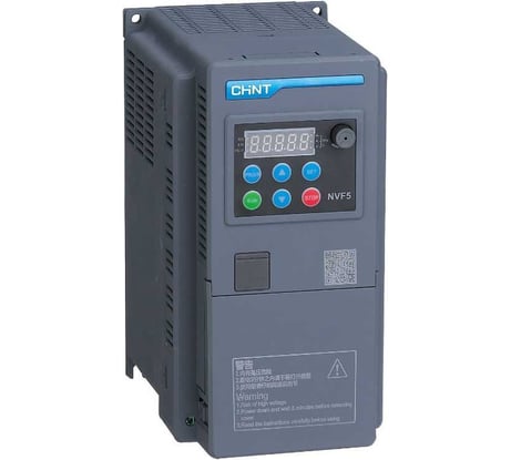 Преобразователь частоты CHINT 2.2 кВт, 380 В, 3ф общий тип NVF5-2.2/TS4-B 201997