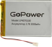 Аккумулятор GoPower Li-Pol LP4070100 3.7V 3000mAh 00-00024521