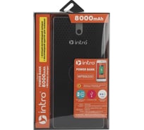 USB Wireless charger Power bank Intro black, 8000 mAh, зарядки25, WPB8000, Б0033145