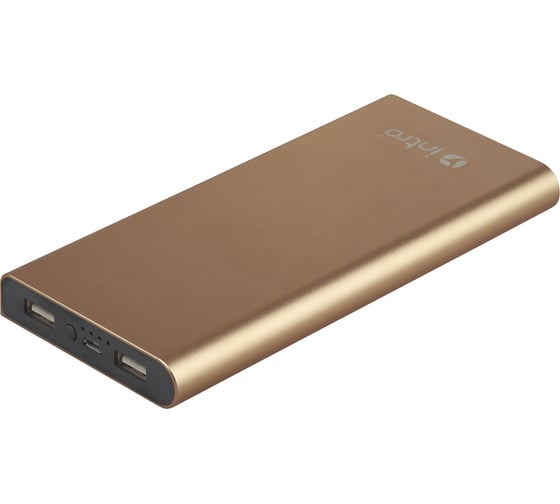 USB Power Bank Intro Gold, 10 000 mAh, зарядки25, PB10, Б0029354