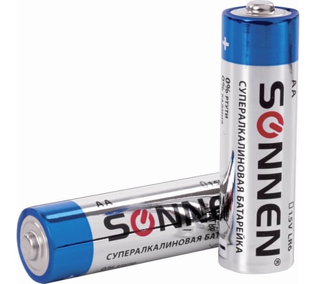 Батарейки SONNEN Super Alkaline, АА алкалиновые, 4 шт., в блистере, 451094