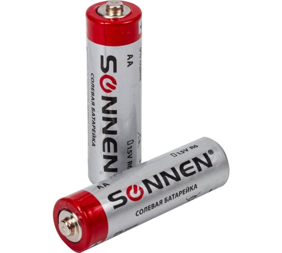 Батарейки SONNEN АА солевые, 4 шт., в пленке, 451097